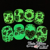 Tasia Ribbon | NEW Oval Gid Charm Beads (Glow in the Dark) - Oval Acrylic Charm Beads Beads Charm Gl