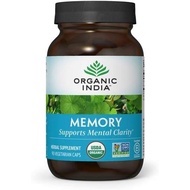 ORGANIC INDIA Memory Herbal Supplement - Brain Supplement for Memory and Focus, Bacopa Monnieri & Go