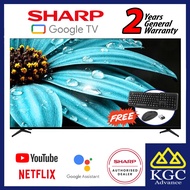(Free Shipping) Sharp 50" / 55 " / 65" / 75" AQUOS 4K UHD Google TV Televisyen 4TC50FJ1X / 4TC55FJ1X