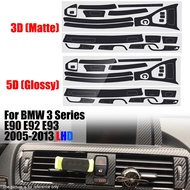 สติกเกอร์คาร์บอนไฟเบอร์ตกแต่งควบคุมคอนโซลตรงกลางภายในสำหรับ BMW 3ชุด E90 E92 E93 2005-2013 LHD สติกเกอร์ภายในเท่านั้น