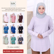 MK Blouse Women Blouse Muslimah Elina Kemeja Long Sleeve Waffle Pattern Blouse, Baju Wanita Baju Mus