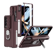เกราะกันกระแทกเคสสำหรับ Samsung Galaxy Z Fold 4 5G เคส Z Fold4บานพับแม่เหล็กช่องเสียบปากกาสำหรับ Z F