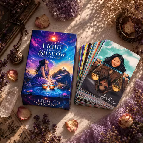 Find the Light Within Your Shadow Tarot 78 Card Tarot Deck for Intuition Shadow Work Self Discovery 