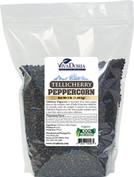 Viva Doria Black Tellicherry Peppercorn - Whole Black Pepper For Grinder Refill, 3 Pound Reclosable Pouch Bag