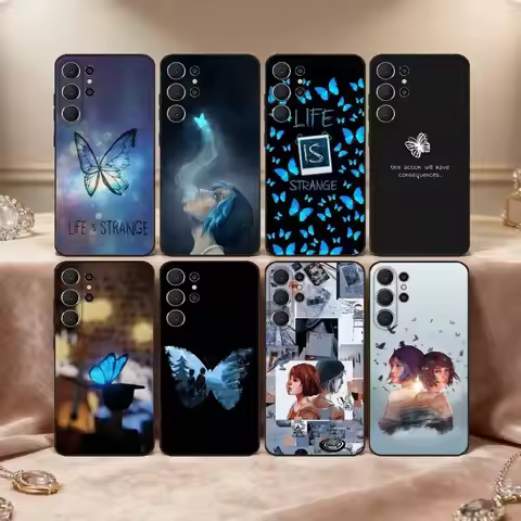 B-Blue-Game L-Life Is Strange Phone Case For Samsung S25,24,23,22,30,21,10,9,Ultra,Plus,Lite,FE Blac