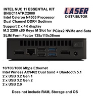 Intel NUC 11 Essential Mini PC Bare Bone Kit - BNUC11ATKC2000
