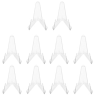 (IMVX) 10Pcs Acrylic Coin Display Stand Holder Small Coins Easel Holder for Card Collectable Capsule