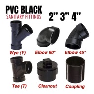 PVC BLACK TEE  WYE AND REDUCER 2X2 3X3 4X4 2X3 2X4 3X4