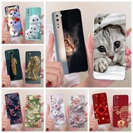 For Oneplus Nord Case 1+Nord AC2001 AC2003 Cute Cat Luxury Painted Cover Soft Slim Phone Case For On