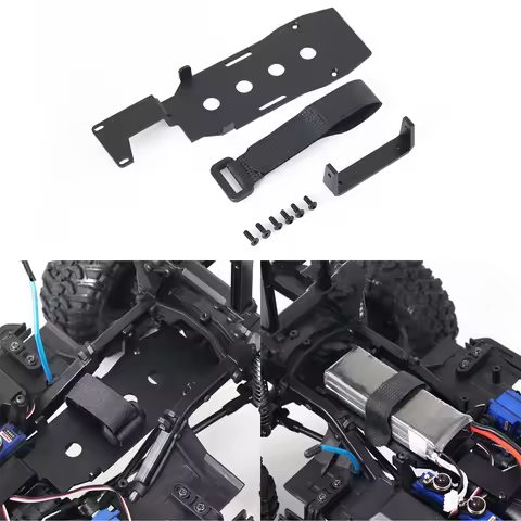 TRX4 Lower Gravity Metal Battery Mounting Plate Tray for 1/10 RC Crawler Car TRX-4 324 Wheelbase Cha