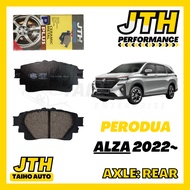 TAIHOAUTO JTH PERFORMANCE Rear Brake Pad Perodua Alza D27A 2022 Ceramic Disc Break Pad Belakang Brek