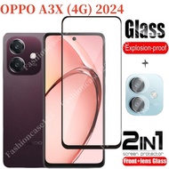 2in1 For OPPO A3X 2024 Screen Protector Film Transparent Phone Screen Protector For Oppo A3x 4G Oppo