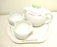 二手,西堤 4件茶具組 / 1壺2杯+茶盤