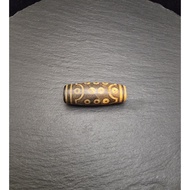 MATA DZI Agate Stone 21 Eyes Fire Blessed Tibetan Stone 40mm E2907