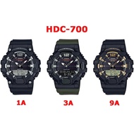 นาฬิกา CASIO รุ่น HDC-700 นาฬิกาข้อมือผู้ชาย สายเรซิน HDC-700-1A สีดํา HDC-700-3A สีเขียว HDC-700-9A สีทอง ของแท้100% ประกันศูนย์ CASIO 1 ปี จากร้าน MIN WATCH