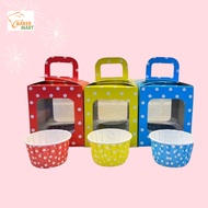 Polka Dot Cupcake Box 12 pcs/