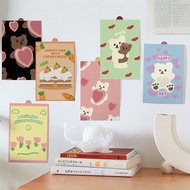 Ins Wall Art Cards Set Cute Postcards Background Home Wall Decor