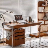 Simple Modern Style Desk Nordic Medieval Style Desk Study Table Double Drawer Foshan Furniture Table