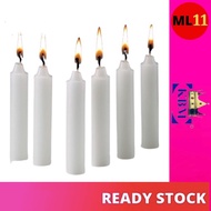 (6 PCS) White Candle / Lilin Putih / 7” 9 inch Multipurpose Candle / Long Candle