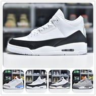 High Version AJ3 Fujiwara Hiroshi North Carolina Blue Black Mocha White Cement Chicago Practical Com