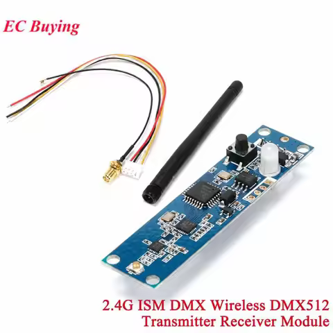 1-5Pcs 2.4G ISM DMX Wireless DMX512 Transmitter Receiver Module Transceiver Board DP83848 High Volta