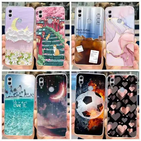 For Honor 10i Case Honor 10 Lite Transparent Cover Fashion Marble Soft Slim Phone Back Cover For Hon