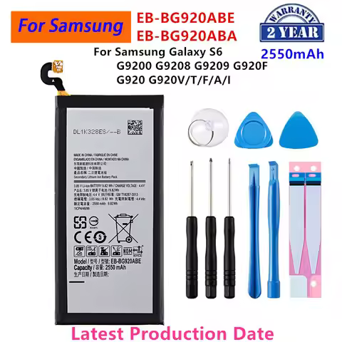 Brand New EB-BG920ABE EB-BG920ABA 2550mAh Battery For Samsung Galaxy S6 G9200 G9208 G9209 G920F G920