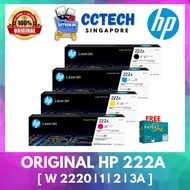 ORIGINAL HP 222A Toner Cartridge Black Cyan Yellow Magenta [W2220/1/2/3A] SG Ready Stocks