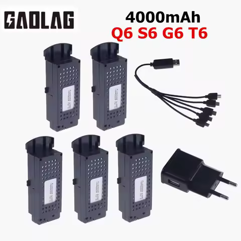 Original Q6 S6 G6 T6 K5 Battery 3.7V 4000mah for Q6 Battery RC Quadcopter Spare Parts For Q6 Drones 
