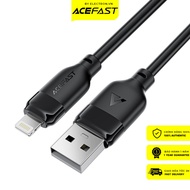 ACEFAST C16-02 USB-A to L Charging Cable 1.2m long, TPE shell, fast charging, supports data transmis