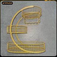 [qjypno49] Fruit Basket with Three Layers Metal Wire Stand Counter Storage Organizer for Vegetables 