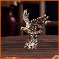 [PrettyiaSG] Brass Eagle Figurine Eagle Statue Collectible Desktop Decorations Accessories