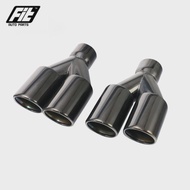 1 PCS Black dual exhaust tip 2.5'' inlet 3 inch Outlet exhaust end tip universal car Muffler tailpip