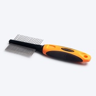 HUFT Double Sided Steel Comb for Cats & Dogs - Orange