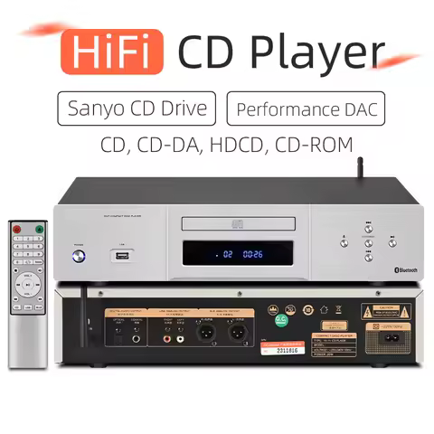 HiFi CD Player Performance DAC(24Bit 192KHz 103DB)High-Quality Music Single-Disc CD/CD-DA/HDCD/CD-RO