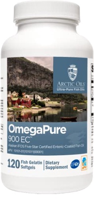 XYMOGEN OmegaPure 900 EC - Alaskan IFOS Five-Star Certified Omega 3 Fish Oil - EPA DHA Fish Oil Supp