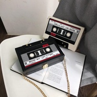 Low Price Spike Retro Tape Bag Small Black Bag Texture Female Bag Foreign Trade New Box Bag Cross-bo