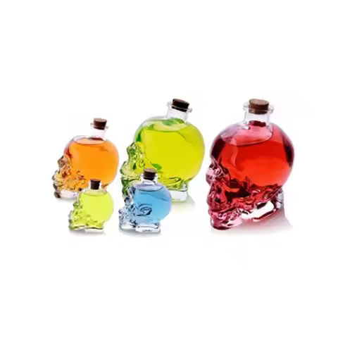 3 Szie Creative Glass Crystal Skull Bottle Crystal Skull Whiskey Vodka Wine Bottle Beer Glass Bottle