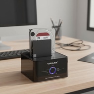 WAVLINK Dual Bay HDD Enclosure for 2.5/3.5 inch HDD/SSD with Clone Feature