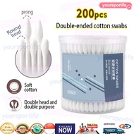 200pcs Baby Cotton Buds Swab Newborn Ear Nose Scoop Degreased Cotton Sticks Tip Baby Cotton Swab cle