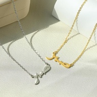 MACTEAM Personalized Arabic Name Necklace For Women Men Custom Arabic Stainless Steel Pendant Jewelr