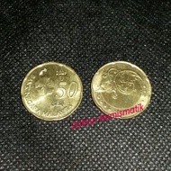 Uang Koin Asing 50 Sen Ringgit Malaysia Luster
