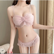 Latest Ribbon Model Bra Push Up Bra Without Wire CD Panties Kancut Premium Quality Underwear Cangcut
