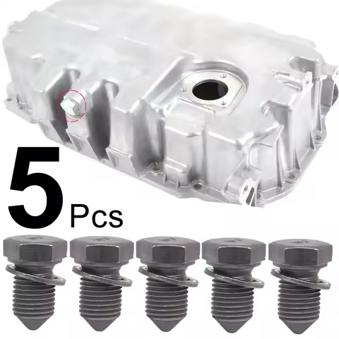 5pc Oil Sump Pan Plug Drain Seal Washer For VW Golf 4 Transporter T4 T5 T6 Passat B6 Polo 2000-2017 