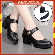 2023 New School Shoes for Women Marikina Shoes Student Shoes Soft Leather High Heels Shoes