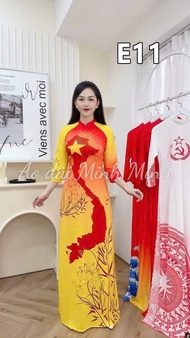 Bộ áo dài truyền thống - SAO TRÚC (Mẫu E11)