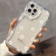 เคสโทรศัพท์กันกระแทกลายดอกไม้เคลือบเงาขอบหยักสีครีม เข้ากันได้กับ XR/7/8, เข้ากันได้กับ iPhone 16/11