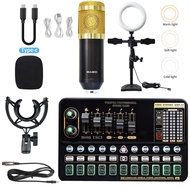 V10xpro Sound Card Capacitor Computer Microphone Mouthpiece Mobile Phone Fill-in Light Full Set of Anchor Equipment Full Set Customization