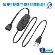 5V 3Pin ARGB Controller USB Power Supply RGB PC Fan Controller LED Light Strip Controller Cable