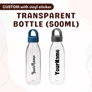 custom water bottle BPA free drinking personalised bottle sport bottle name BPA free bottle 500ml bo